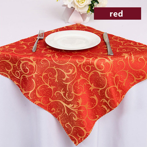 Servilletas de Tela Jacquard con Estampado Floral para Banquetes de Boda, Color Marrón y Azul, Cuadradas, con Relieve, de Poliéster, a Precio Bajo y en Oferta - Product Image 3