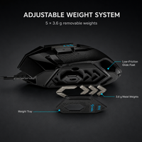 Ratón para Juegos Logitech G502 HERO 11 con Botones Programables, Perfiles G Shift Integrados, Retroiluminación RGB, Cableado, Ergonómico, para PC y Portátil