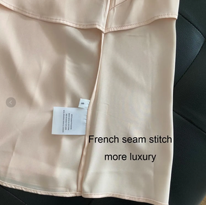 Vendita calda di lusso con cuciture francesi in raso di <span class=keywords><strong>seta</strong></span> rossa camicia da notte senza schienale Sexy da dormire con cinturino regolabile estivo da donna - Product Image 6