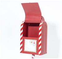 Boîte aux lettres en fer forgé sur pied, décorative, pour extérieur, jardin, Noël, artisanat métallique
