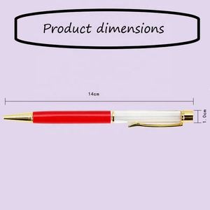 ปากกา DIY แบบหลอดเปล่าพร้อมโลโก้สั่งทำ ปากกาทรายเหลวลอยได้ ปากกาลูกลื่นโลหะ สำหรับอุปกรณ์สำนักงานและธุรกิจ - Product Image 2