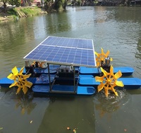 Aérateur à roue à aubes solaire DUMILE 1,5 kW, direct usine, pour augmenter l'oxygène dissous en aquaculture intensive