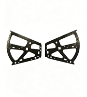 Quincaillerie pour meuble à chaussures basculant, support métallique pour étagère à chaussures, pièces d'organisation noires revêtues