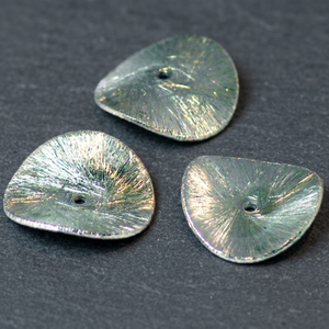 Composants de bijoux en argent sterling 925 plaqué argent, entretoises carrées brossées de 6 mm pour la fabrication de bracelets et de colliers - Product Image 3