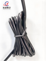 Kabel Harness Konektor SM Male 2 Pin, Kabel Ekstensi Daya LED 2 Inti Merah Hitam dengan Ujung Berlapis Timah