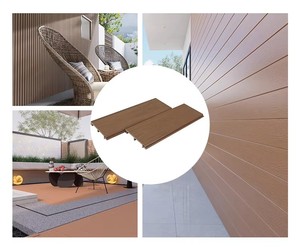 Panneau de décoration extérieur en PVC co-extrudé, matériau neuf de haute qualité, 100*16 ASA, pour plafond et mur, WPC. - Product Image 4