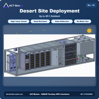 Conteneur de centre de données IA modulaire à refroidissement liquide direct-chip, 300 kW (214 kW de charge informatique), large plage de température, redondance d'alimentation N+1