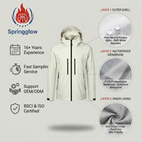 Veste de montagne professionnelle pour homme avec logo personnalisé, imperméable 20k, veste de randonnée en coque dure, veste tactique d'usine OEM