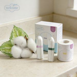 Tampons féminins premium d'occasion à vendre – Biobase Logo Coton Naturel Bio – Tampons sans applicateur en coton biologique - Product Image 2