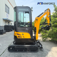 Mini Excavadora Hidráulica de 1.8 Toneladas, Excavadora Pequeña para Granja con Orugas de Goma, Motor y Componentes Principales Disponibles para la Venta