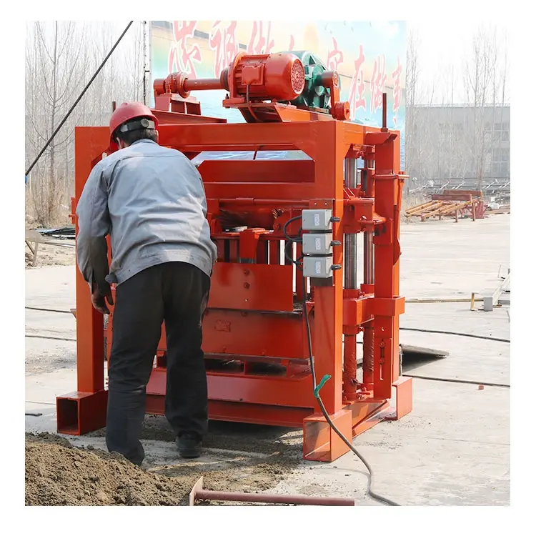 Roter qt4-40 ineinandergreifen der Ziegel, der Maschinen preis mit Fertiger ziegel formen herstellt
