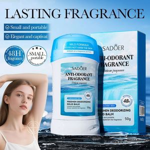 Desodorante herbal unisex Sadoer en barra, aroma refrescante, fácil absorción, fragancia duradera, bálsamo desodorante corporal antiolor. - Product Image 2