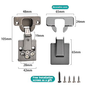Lincho thủy lực đệm đồ nội thất Bản lề cửa tủ bản lề Titan quá trình mỏng giảm xóc Bản lề cho 18-26 dày gỗ Hội Đồng Quản Trị - Product Image 4