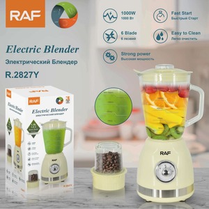 Licuadora y Exprimidor Portátil 2 en 1 RAF de Acero Inoxidable de Alta Velocidad, 1.5L, con Vaso Doble de Vidrio para Smoothies - Product Image 4