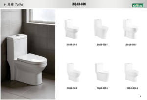 WC moderne sans bride à double chasse avec bouton supérieur, en céramique, siège à fermeture douce, facile à nettoyer, finition brillante, à poser au sol pour projets hôteliers et villas - Product Image 6