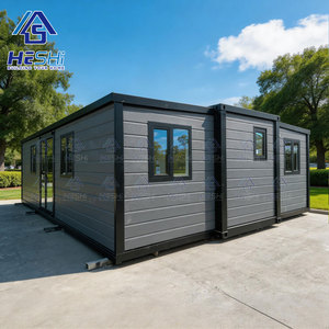 Casa Contenedor Prefabricada Moderna HESHI, Diseño Rectangular para Oficina, Casa Modular con Estilo de Diseño Exterior Gris - Product Image 1