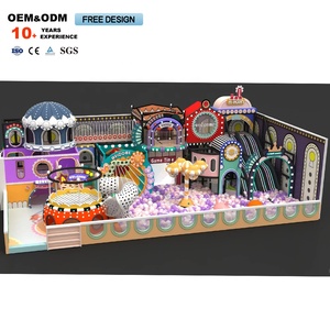 Parque de Atracciones Interior con Forma de Castillo Colorido, Equipo de Juego Suave para Niños, Trampolín de Desafío - Product Image 5
