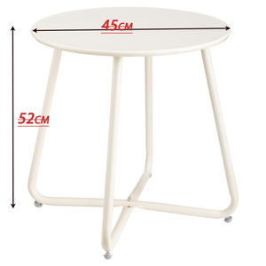 Nordique Simple ferronnerie petite Table basse ronde en métal Durable pour salle à manger en plein air ou <span class=keywords><strong>balcon</strong></span> pour mobilier d'extérieur - Product Image 5