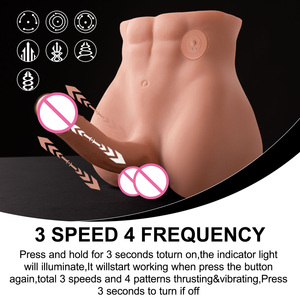 Muscolo maschio metà corpo sesso Torso bambola con spinta automatica realistica vibranti pene Dildo stretto anale Unisex masturbatore - Product Image 2
