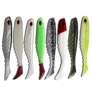 Alta Qualidade Hot Sell 5 Pçs/saco T Forma Cauda Macia Isca De Pesca 70mm 2.5g Isca De Plástico Artificial Swim Iscas Baixo - Product Image 6