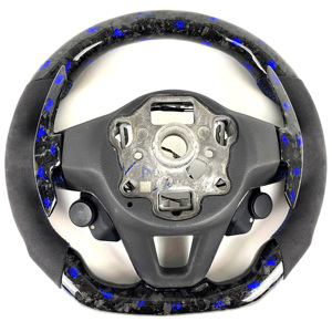 Volante Personalizzato in Fibra di Carbonio per Volkswagen VW <span class=keywords><strong>GOLF</strong></span> <span class=keywords><strong>8</strong></span> MK8 GTI R <span class=keywords><strong>Accessori</strong></span> Auto Stile Sportivo con Pulsante di Avviamento - Product Image 6