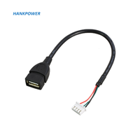 Câble d'extension de données USB2.0 personnalisé, femelle vers borne XH2.54, 4 broches, Dupont, connecteur USB AF
