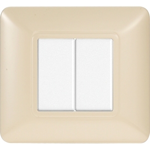 Placa de Enchufe de Pared de Plástico Gloca 2P Color Arena para Uso Residencial Matix - Product Image 4
