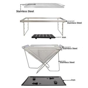 Portable Detachable Outdoor Camping Wood Burning Stove Foldable Stainless Steel BBQs <strong>Grill</strong> <strong>Folding</strong> Camping <strong>Charcoal</strong> <strong>Grill</strong> - Product Image 4