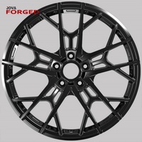 Juego de 4 Ruedas Monoblock de Aleación de Aluminio Forjado de 21 Pulgadas, 5x130, 5x120.65, 5x112, Acabado Negro, Diseño Multirradio, 40mm/30mm/25mm/20mm