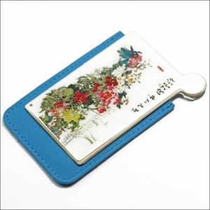 Cheap Price Advertising Thin Luxury Credit Card Shape Stainless Steel Mirror with PU <b>Bag</b> - Product Image 3