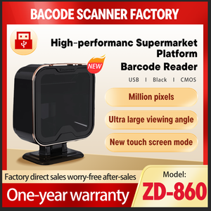 Escáner QR de código de barras de escritorio profesional para uso en supermercados 130W obturador global 1D/2D lector USB 200 escaneos/min stock de 1 año - Product Image 2