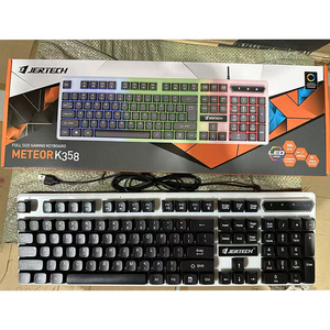 JERTECH K358 유선 저렴한 가격 OEM 재고 USB 104키 7색 LED 백라이트 데스크탑 게이밍 키보드 컴퓨터용 - Product Image 4