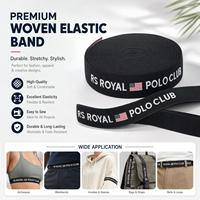 Bande élastique en maille jacquard à chevrons 3D en relief personnalisée Aoya, 3,5 cm, pour boxer homme