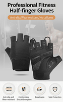Guantes de Levantamiento de Pesas de Medio Dedo OEM, Transpirables, Anti-Callos, para Entrenamiento en Gimnasio, Ejercicio, Fitness, Deportes, Venta al Por Mayor