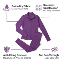 Ensemble de yoga personnalisé OEM pour femme grande taille, veste de fitness à demi-zip, écologique, séchage rapide, respirante, anti-transpiration, marque privée, pour la gym
