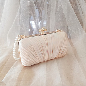 Classic Pleated Ladies Evening Bag <b>Clutch</b> Purses Party Handbags <b>Wedding</b> Bag Purse Messenger Bag for Women - Product Image 6