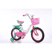 Bicicleta de Acero al Carbono de Una Velocidad con Cuadro de 16 Pulgadas para Niñas, con Ruedas de Entrenamiento, Estilo Personalizado, Precio de Fábrica