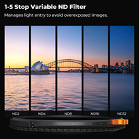 Filtre d'objectif K&F Concept 49-82mm CPL+ND2-32, fidélité des couleurs, multifonctionnel, CPL et ND réglable, ultra-fin et haute définition