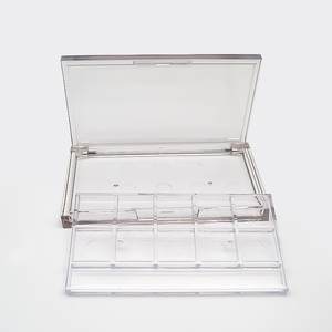 Paleta de maquiagem acrílica de plástico, logotipo personalizado, 10 cores, sombra nude, transparente - Product Image 3