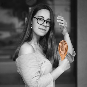 Cepillo para el Cabello Impermeable con Cerdas de Bambú y Mango de Madera con Cojín de Aire, Secador de Cabello, Cepillos para el Cabello <span class=keywords><strong>Goody</strong></span> - Product Image 5