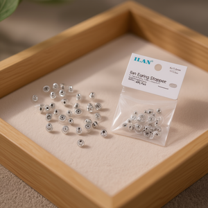 Fermaglio per orecchini Ilan 6x11,5 mm colore argento confezione da 40 pezzi - Product Image 3