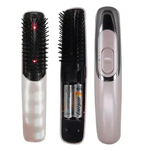 Custom Logo Private Label Hair Growth Head Massage Scalp Comb High Quality Electric Vibrating Hair Combs With Led Lights