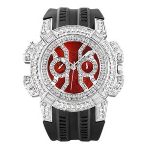 Reloj de Lujo Único para Hombre con Diamantes, Reloj Redondo Dorado Personalizado con Esfera de Marca, Reloj de Pulsera de Cuarzo de Lujo con Zirconia - Product Image 3