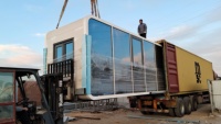 Casa Prefabricada Modular de Lujo 2026, Totalmente Equipada, Estilo Cabaña Apple, Casa Móvil para Campamento