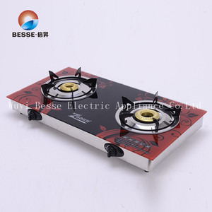 Estufa de Gas Natural de 2 Quemadores con Cubierta de Vidrio, Encendido Piezoeléctrico de Cerámica, Superficie Fácil de Limpiar para Uso Doméstico y Hotelero - Product Image 5
