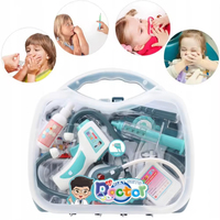 Trousse de Docteur pour Enfants EPT – Ensemble Médical de Jeu d'Imitation avec Stéthoscope Lumineux et Sonore, Thermomètre et Mallette de Transport