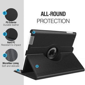 Étui de tablette en cuir PU rotatif à 360 degrés, résistant aux chocs, avec support réglable pour Samsung <span class=keywords><strong>Galaxy</strong></span> <span class=keywords><strong>Tab</strong></span> <span class=keywords><strong>S4</strong></span> 10,5 pouces T830 T835 - Product Image 1