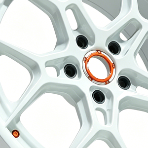 ล้อฟอร์จสีขาวส้มเงาแบบชิ้นเดียว 5x114.3 5x120 5x112 ขอบเว้าลึก สปอร์ต - Product Image 4