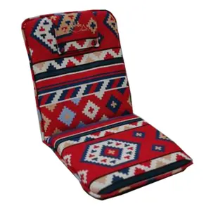 Indoor Saudi/Sadu Fabric Outdoor Folding Gaming Meditation Arabic Floor Seating Chair with Back Support