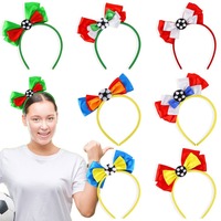 Bandeau de football de haute qualité, décoration de fête, accessoires amusants semi-artisanaux en forme de nœud, décoration pour fans, taille unique